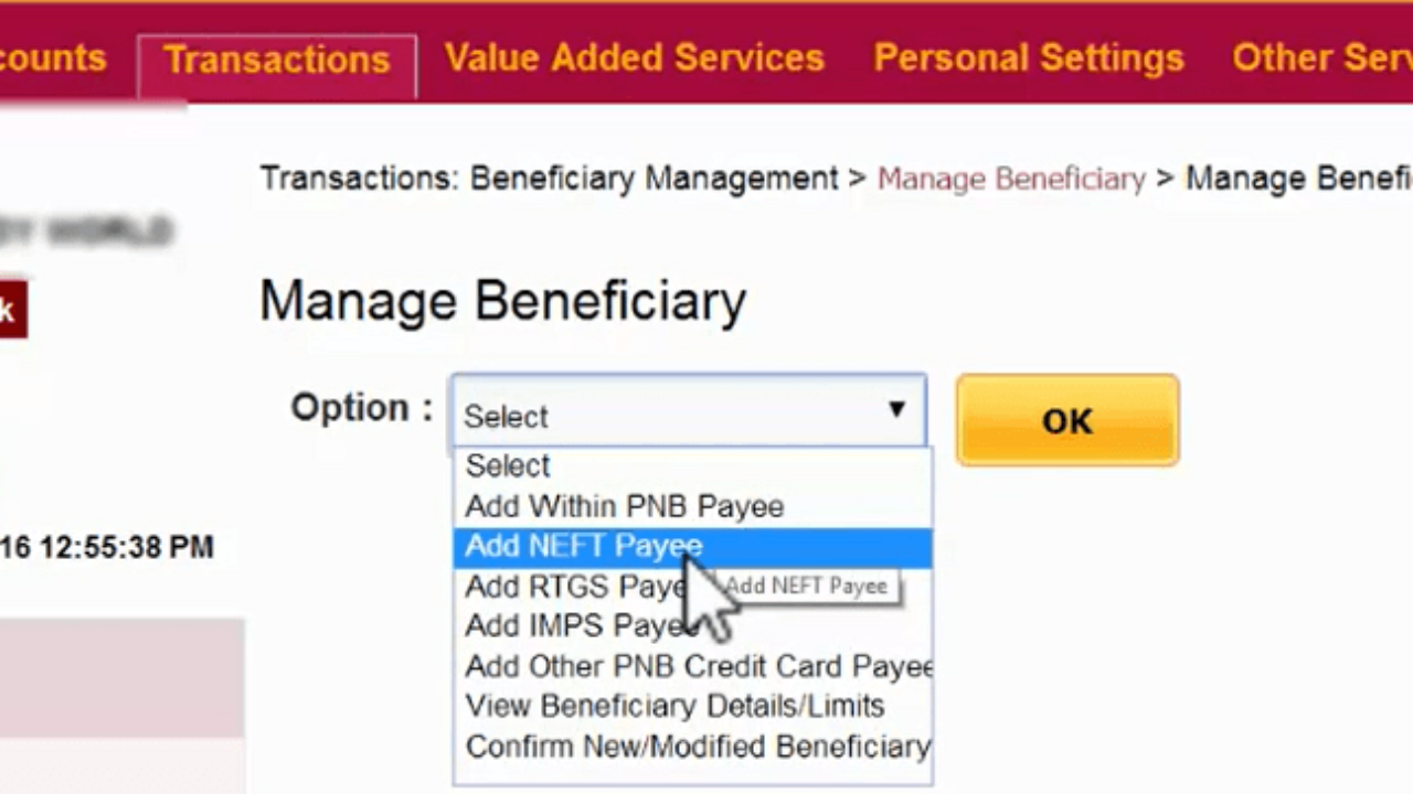 How To Add Beneficiary In Pnb Account