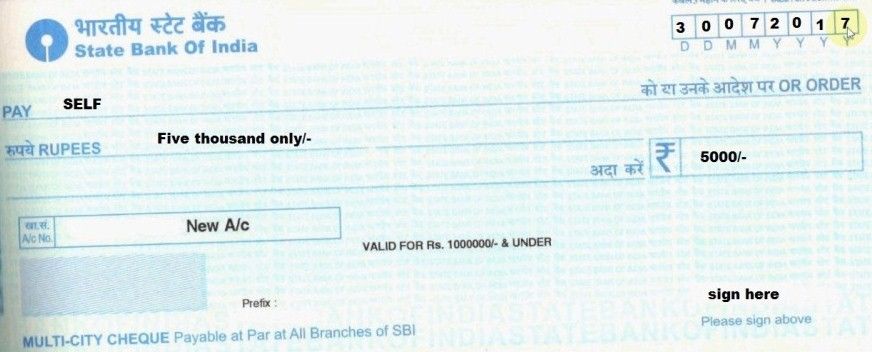 How To Fill SBI Cheque Book For Self Withdrawal