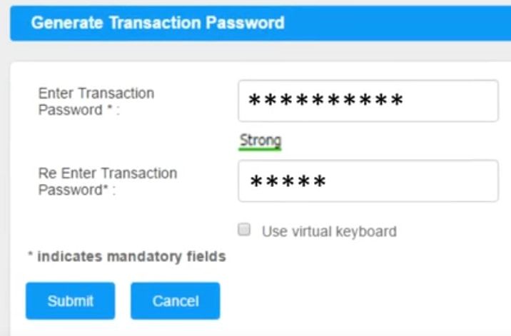 How To Login Generate Transaction Password In Canara Internet Banking