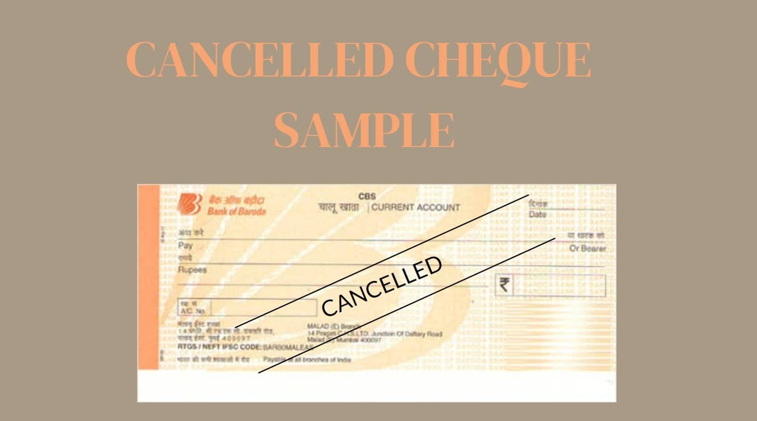 How To Make A Cancelled Cheque 