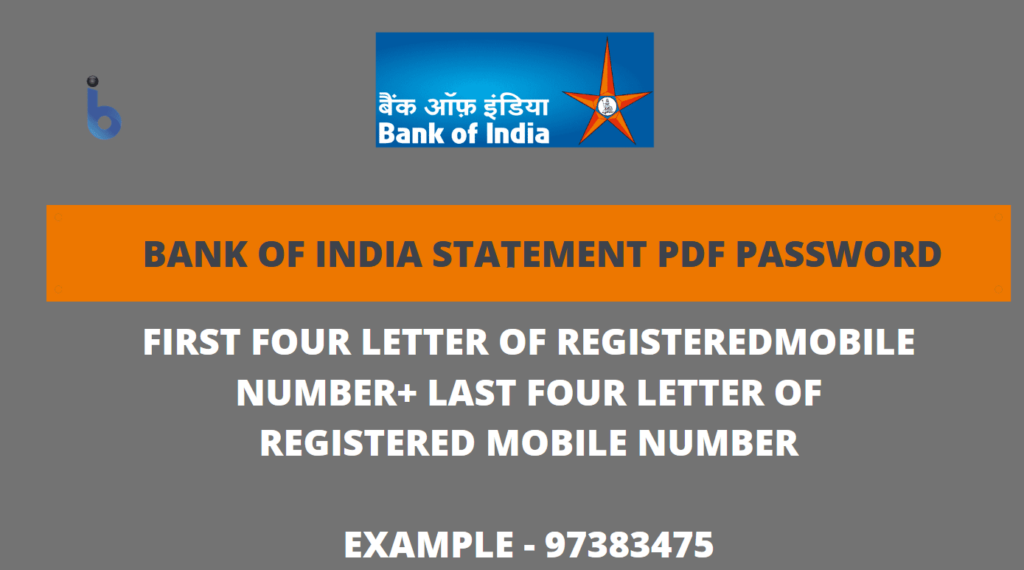 bank of india statement password kya hota hai