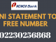 ICICI Bank Mini Statement Toll Free Number