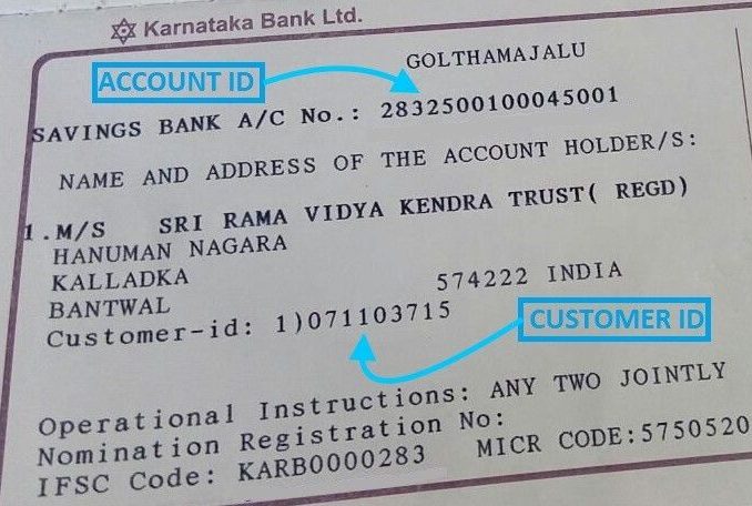 how to get postal bank customer id