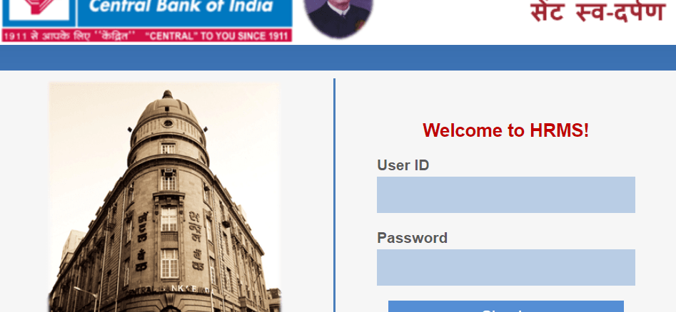 Cent Swa Darpan HRMS Central Bank Of India Login