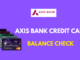 Axis Bank Credit Card Balance Online