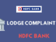 Lodge Complaint in HDFC Bank Online
