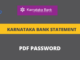 karnataka bank statement pdf password