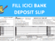 fill icici bank deposit slip