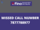 fino bank missed call number
