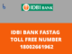 idbi fastag toll free number