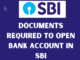 documents required for opening a bank account in SBI
